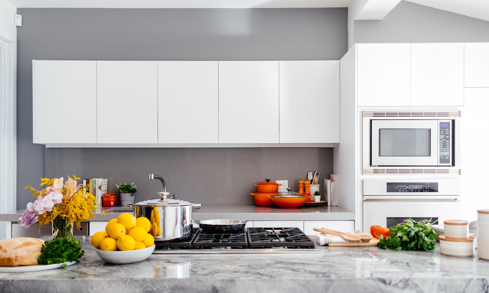 Modular Kitchen & Living, Sector 102 — Kitchen + living room